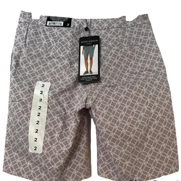 ❤️Mario Serrani Italy Short has Comfort stretch Fabric Tummy control Inseam9 - Picture 2 of 4